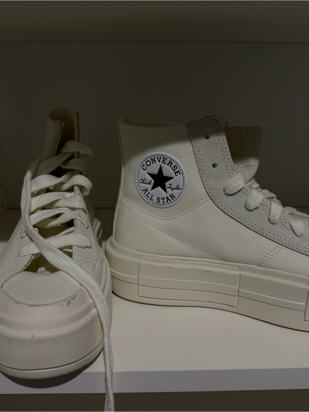 Converse All Star High Top Sneakers in Cream White